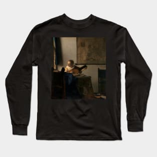 Young Woman with a Lute (ca.1662–1663) by Johannes Vermeer. Long Sleeve T-Shirt